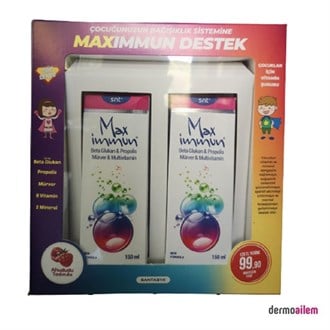 Max Immun Multivitamin Sıvı Takviye Edici Gıda Avantaj Paket 2'li 150 ml - Şurup