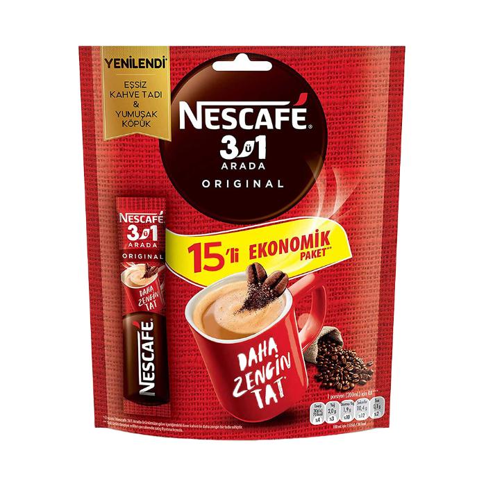 Nescafe 3'ü 1 Arada 17,5 gr 15'li Paket Original