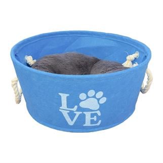 Lionpets Keçe Kedi Ve Köpek Yatağı 50 Cm Mavi