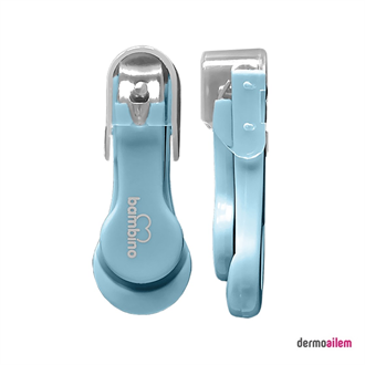 Bambino P0667 Muhafazalı Çıt Çıt Bebek Tırnak Makası Mavi