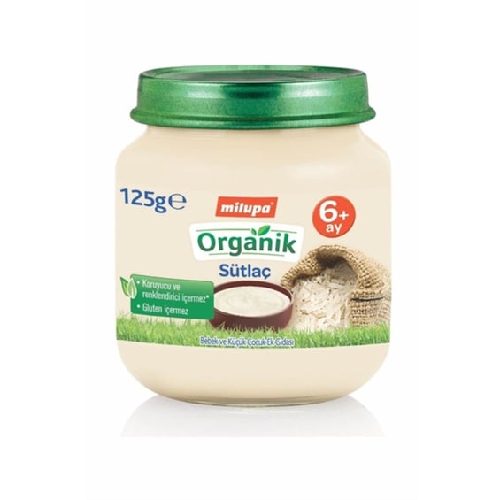 Milupa 4+ Ay Organik Sütlaç Kavanoz Maması 125 gr