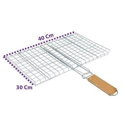 Balık Izgara Teli Ahşap Saplı 30*40