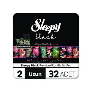 Sleepy Black Premium Plus Günlük Ped Uzun 32'li