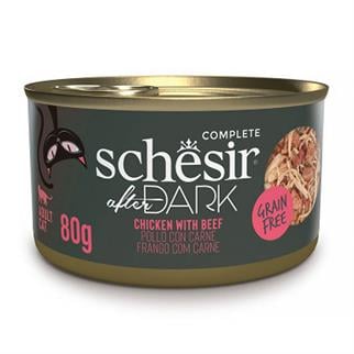 Schesir After Dark Tavuklu ve Sığır Etli Kedi Konservesi 80gr
