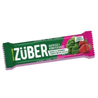 Züber Ispanaklı ve Çilekli Sebzeli Meyve Tatlısı (35 gr)