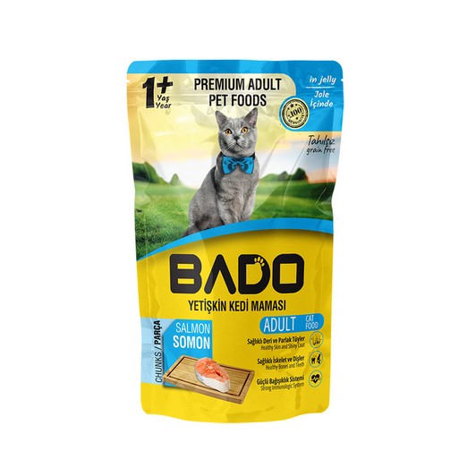Bado Yetişkin Kedi Yaş Mama Somon Balıklı 85gr