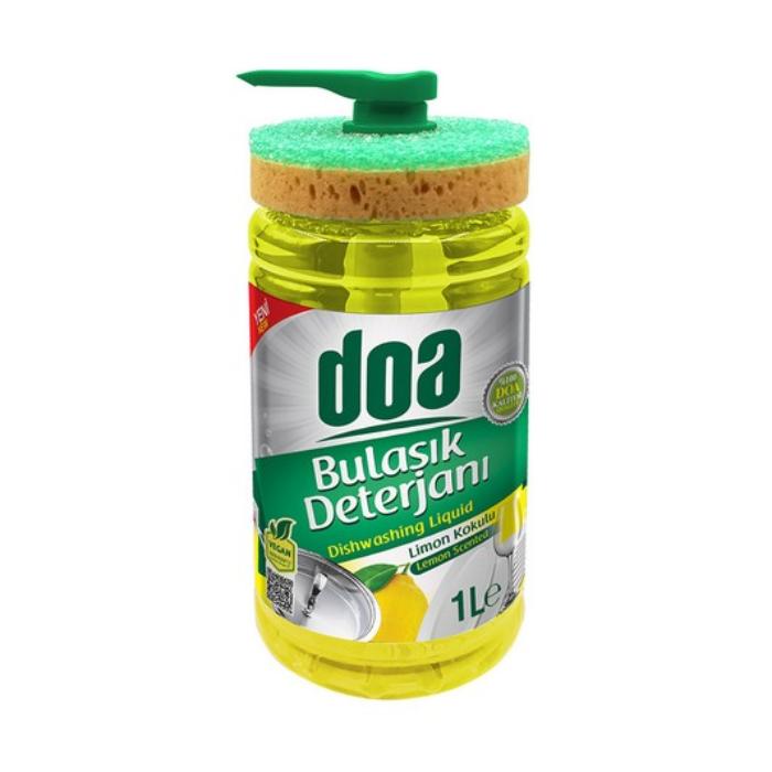 Doa Bulaşık Deterjanı Pompalı Süngerli Limon1000 ml