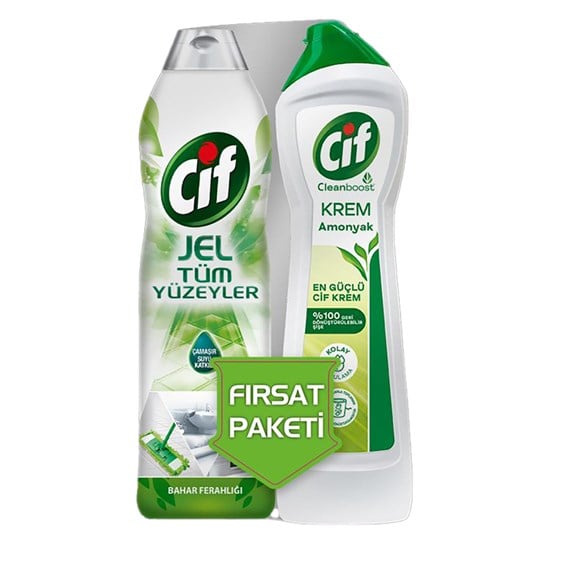 Cif Jel 500 Ml + Cif Krem 500 Ml