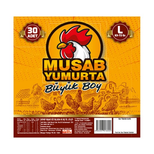 Musab Yumurta 30'lu L Boy