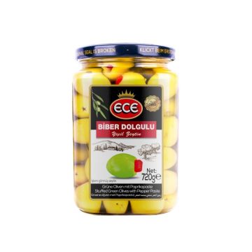ECE YEŞİL ZEYTİN 400 GR BİBERLİ 