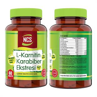 Ncs L-Karnitin Karabiber Ekstresi 60 Tablet