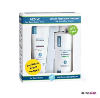 Dermoskin Yağlı Saçlara Özel Şampuan 200 ml - Saç Bakım Kremi 75 ml Hediyeli