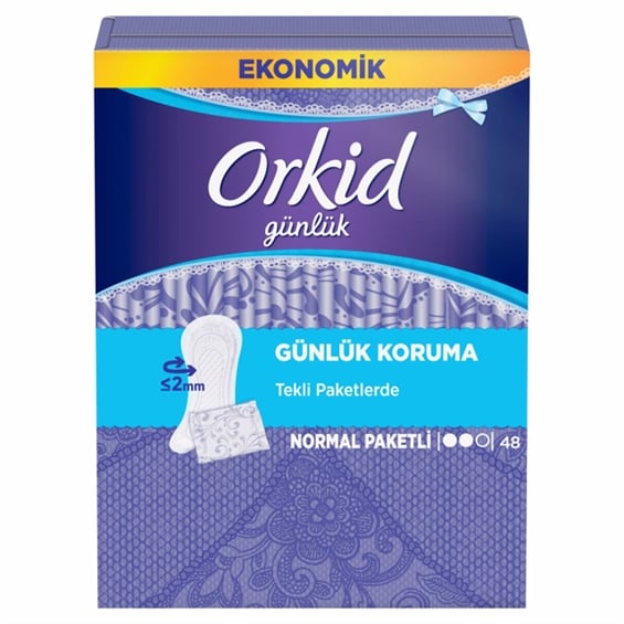 Orkide Gunluk Ped Trıo Teklı Paket 48Lı