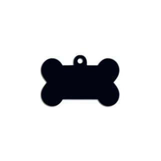 Dalis Kemik Şekilli Kedi ve Köpek Künyesi Siyah 3,1 cm