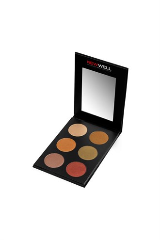New Well Derma Eyeshadow Palette Far Paleti 6 lı Brown Tones N51