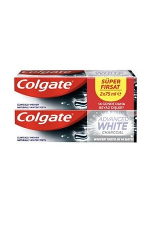 Colgate Advenced White Charcoal Diş Macunu 2'li 2x75 ml