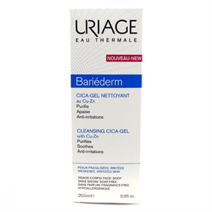 Uriage Bariederm Cica-Gel Nettoyant 200 ml - Temizleyici & Nemlendirici El Yüz ve Vücut Bakım Kremi