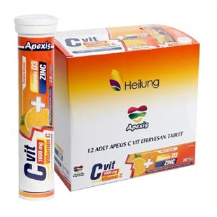 Apexis C Vit 1000 mg + D3 + Zinc 20 Efervesan Tablet - 12'li Stand