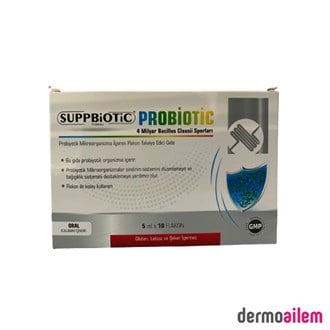 Suppbiotic Çocuk Ve Yetişkinler Için Probiyotik Mikroorganizma Içeren Takviye Edici Gıda 5ml X 10 Flakon