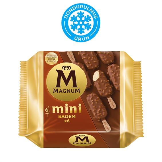 Algida Magnum Mini Bademli Dondurma 6'lı 345 ml
