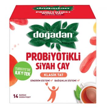 Doğadan Probiyotikli Siyah Çay Klasik Tat 14'lü