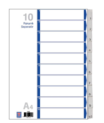 Temat Ayraç İndex 11097 Seperatör 1-10 Rakamlı