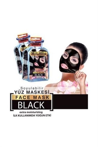 New Well Siyah Yüz Maskesi Tek Kullanımlık