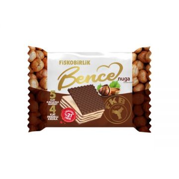 Fiskobirlik Bence Kakao Yapraklı Fındık Kremalı Kare Gofret 30 Gr