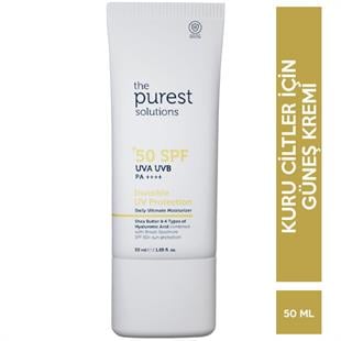 The Purest Solutions Invisible UV Protection Günlük Kullanıma Uygun Nemlendiricili Güneş Kremi SPF50+ 50 ml