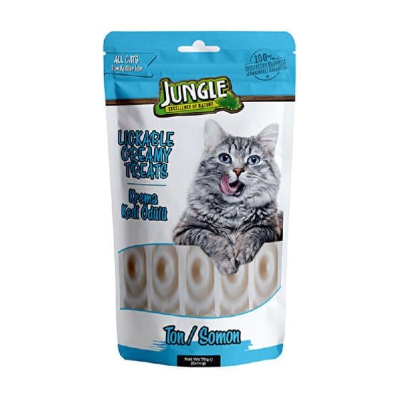 Jungle Krema Kedi Ödül Maması Ton-Somon 5x14 gr