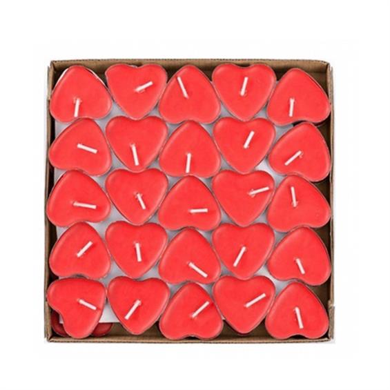 Kalp Tealight Mum 50'li