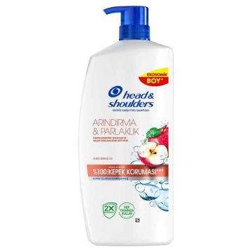 Head & Shoulders Arındırma ve Parlaklık Elma Sirkeli Şampuan Ekonomik Boy 800 Ml