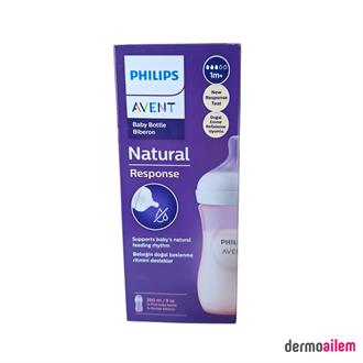 Philips Avent SCY903/11 Natural Response PP 260 ml Pembe Biberon