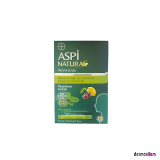 Aspi Natura 10 ml x16 Likit Saşe Vişne-Limon Aromalı
