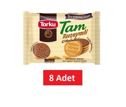 Torku Tam Ruşeymli Çikolatalı 252 Gr x 8 Adet