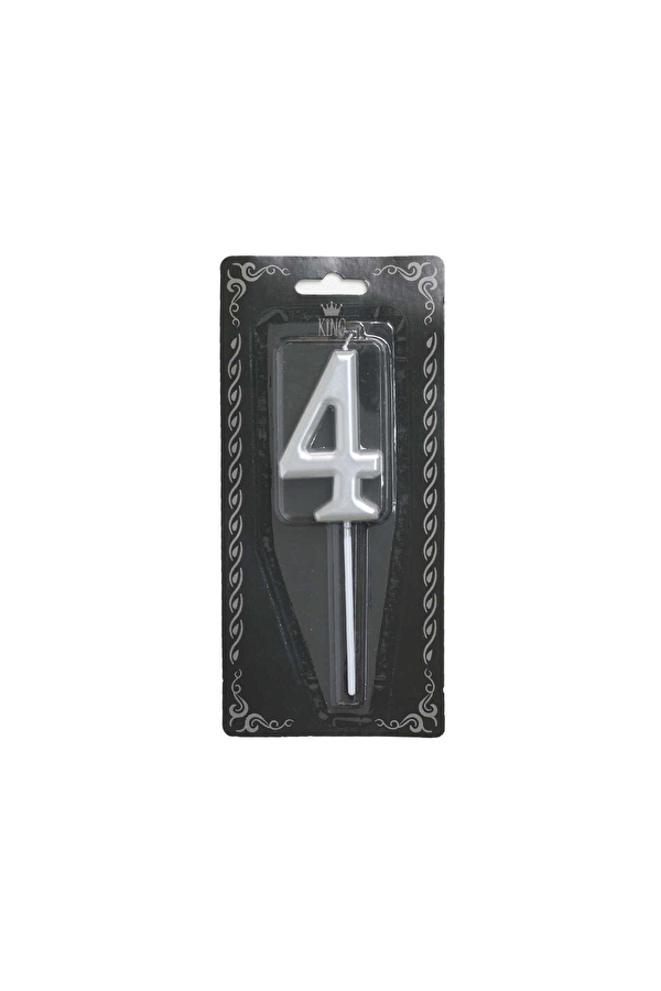 Rakam Mum 4 Numara Gümüş