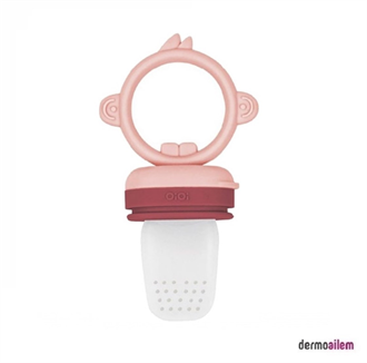 OİOİ Silikon Püre Meyve Sebze Emziği Pembe