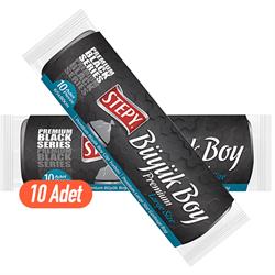 Stepy Büyük Boy Çöp Torbası 10 Adet ( 65*80 cm )