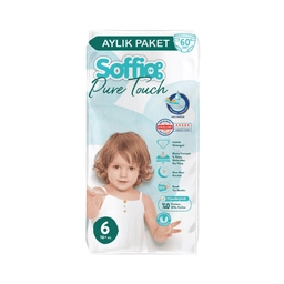 Soffio Pure Touch Ekstra Large Çocuk Bezi 60 Adet 16+ Kg