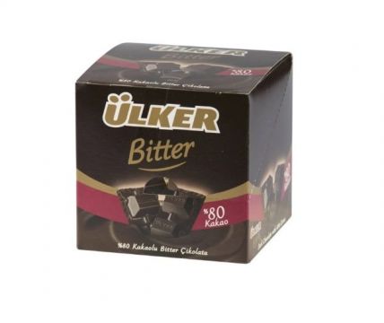 ÜLKER KARE BİTTER ÇİKOLATA %80 60 GR