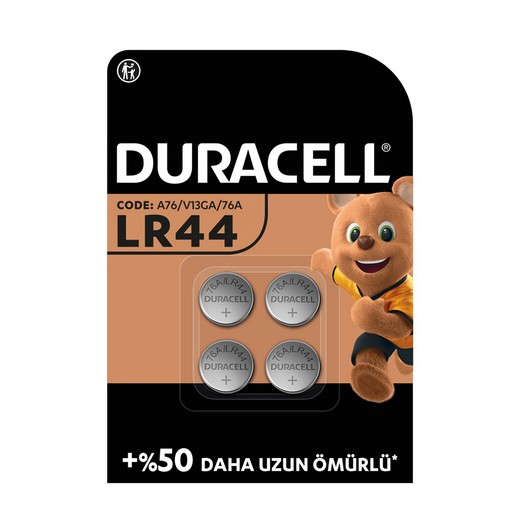 Duracell Lityum düğme Pil 3v 4'lü Lr44