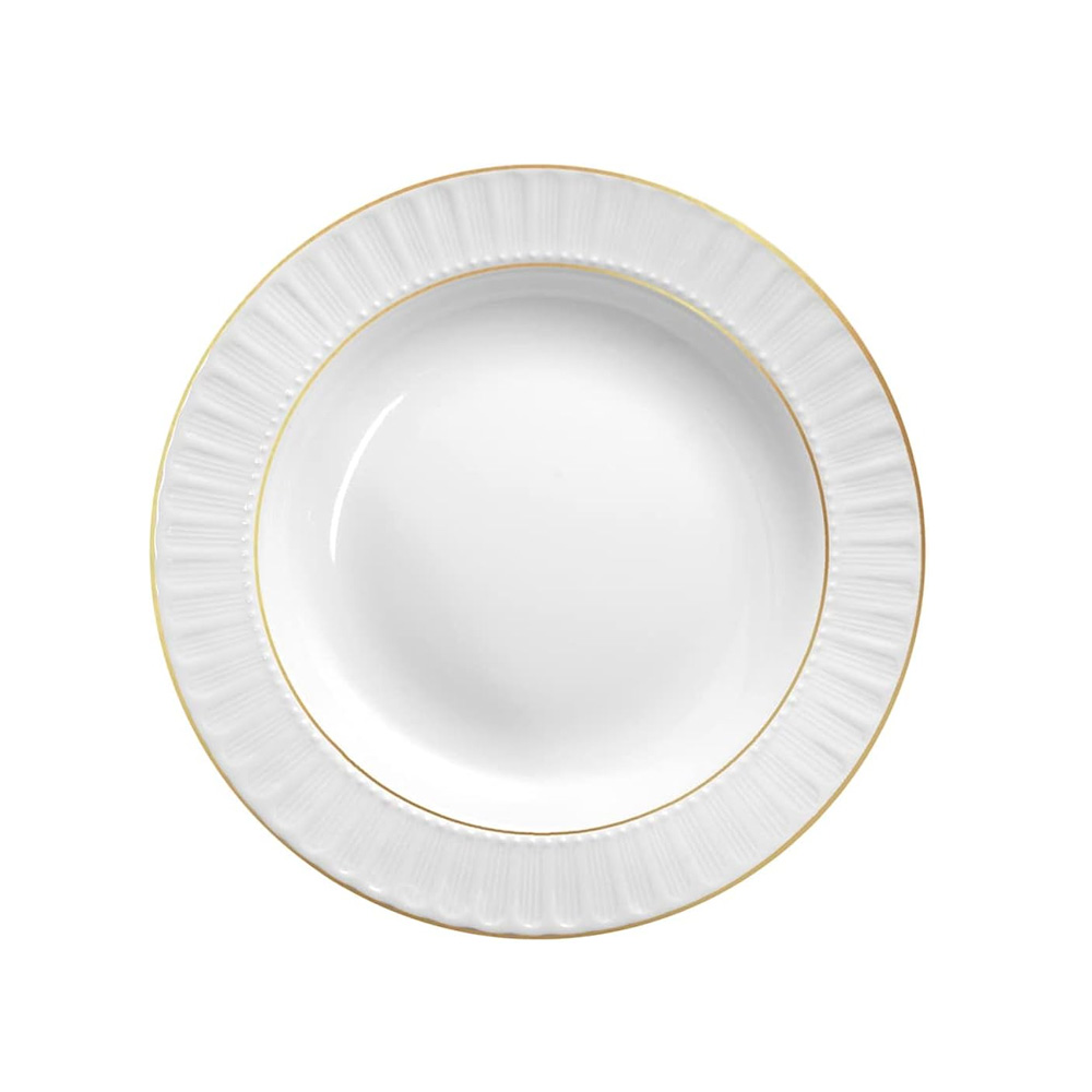 Kütahya Pearl Sedef Çukur Tabak Mat Altın 22Cm 