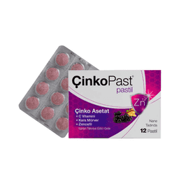 Çinkopast Nane&Zencefil&Karamürver Pastil 12'li