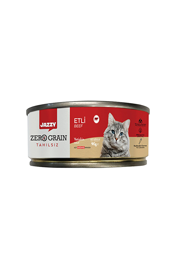 90 Gr Jazzy Kedi Maması Etli 12li