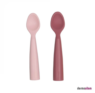 Oioi Nam Nam Mama Kaşığı 2 Li - Pinky Pink/velvet Rose