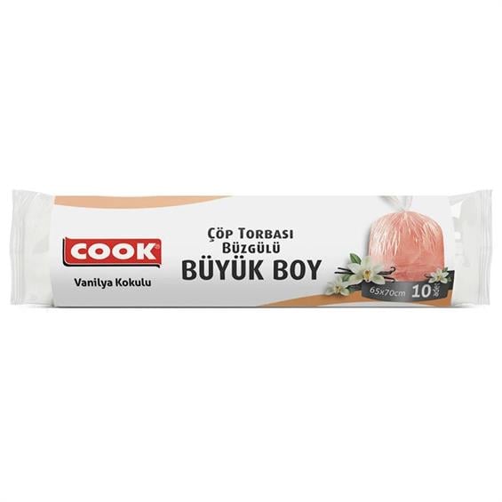 Cook Büzgülü Çöp Torbası Büyük Vanilya 10'lu