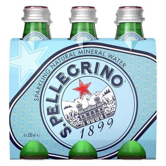 San Pellegrino Doğal Mineralli Maden Suyu Cam Şişe 250 ml 6'lı