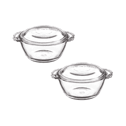 Paşabahçe Kapaklı Cam Kase 2'li 275 Cc 