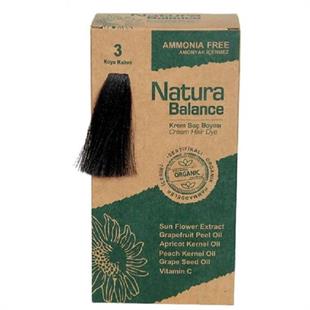 Natura Balance Organik Krem Saç Boyası 60 ml - 3 Koyu Kahve