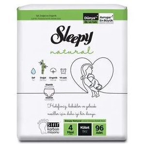 Sleepy Natural Külot Bez 4'lü Maxi (4) 96'lı